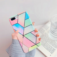 Rainbow Geometric Pattern iPhone Case