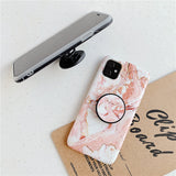 Marble Pattern iPhone Case + PopSocket Holder