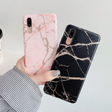 Marble With Gold Cracks Huawei Case