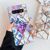 Flowers Geometric Purple Pattern Samsung Galaxy Case