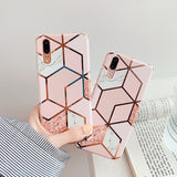 Geometric Pink Pattern Huawei Case