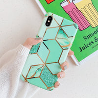 Geometric Green Pattern iPhone Case