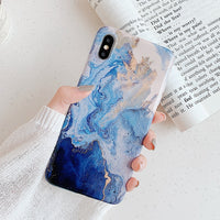 Blue Fluid Pattern iPhone Case