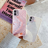 Pink Marble Anti-knock iPhone Case